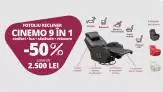 Chilipirul Zilei Fotoliu recliner, din piele, cu masaj, incalzire cu 50% reducere! Transport gratuit!