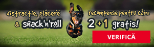 2+1 GRATIS – RECOMPENSE DELICIOASE PENTRU CÂINI